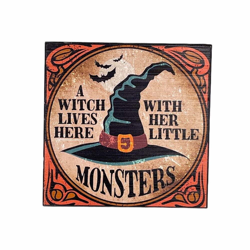 Quill to Paper A Witch Lives Here with Her Little Monsters Decor